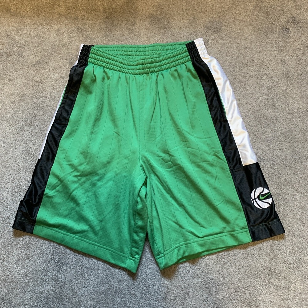 Nike Dri-Fit‎ Athletic Shorts Green Basketball Polyester Heavyweight Mens Size M